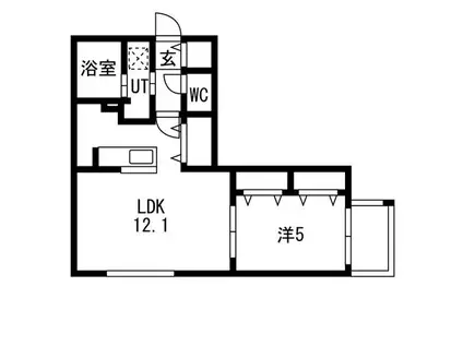 LUMIERE KOTONI(1LDK/3階)の間取り写真