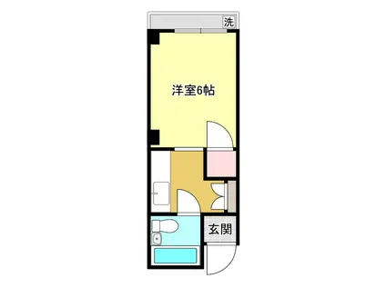 第三千種ビル(ワンルーム/2階)の間取り写真