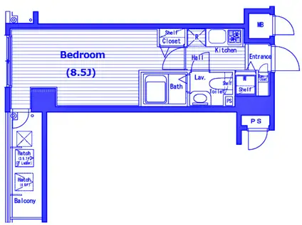 ガラ・シティ横浜西口(1K/7階)の間取り写真