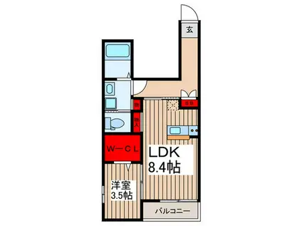 BELLA CORTE南浦和(1LDK/2階)の間取り写真