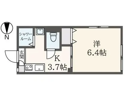 ドエルウーナ(1K/1階)の間取り写真