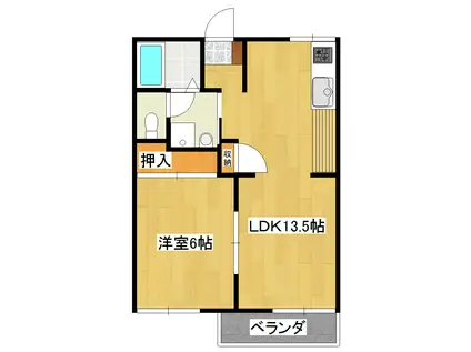 フォーブル小泉(1LDK/1階)の間取り写真