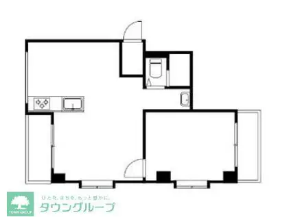 ドミール駒沢(1LDK/2階)の間取り写真