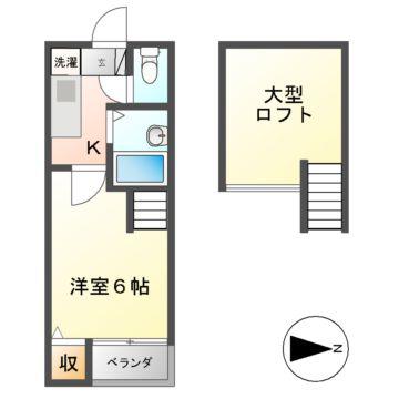 LOFT4千種(1K/1階)の間取り写真