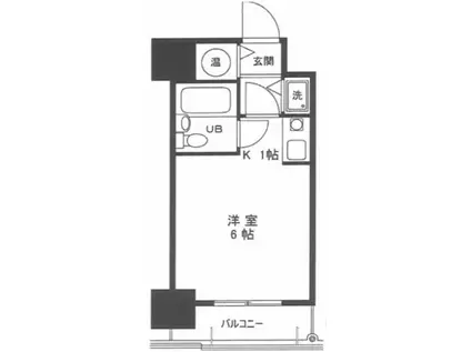 ハイネス要町(ワンルーム/2階)の間取り写真
