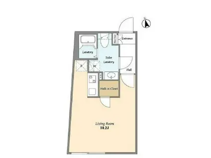 T S GARDEN西小山(ワンルーム/2階)の間取り写真