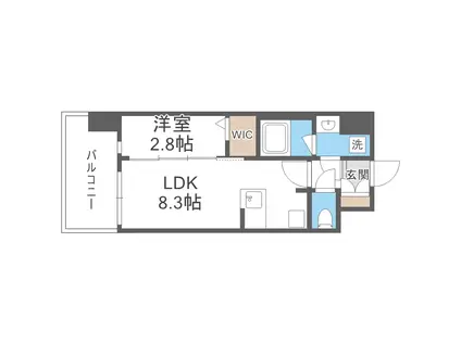 ブランシエスタ千早RJR(1LDK/10階)の間取り写真