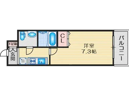 アリビオ千里豊津(1K/5階)の間取り写真