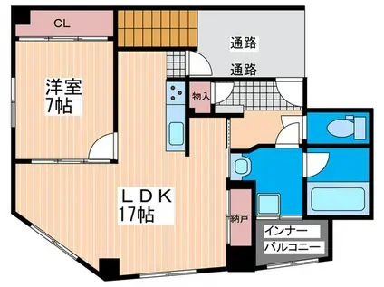 Y´S堺町(1LDK/2階)の間取り写真