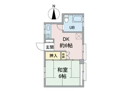 ユシマハイツ(1DK/3階)の間取り写真