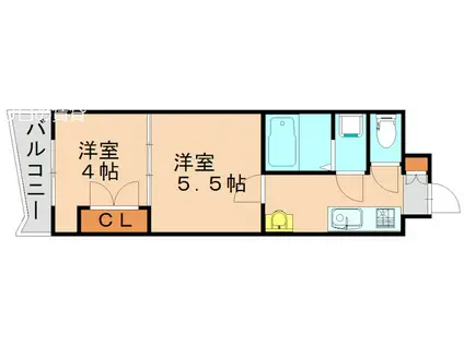 ロイヤルマジェスティ(2K/13階)の間取り写真