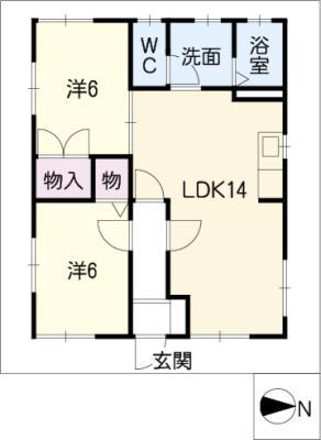 ステラTAKATSUKA(2LDK/1階)の間取り写真