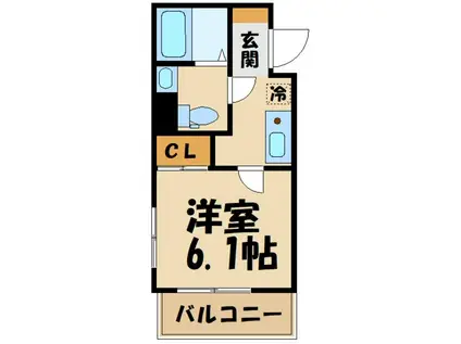 コムネット東府中(1K/2階)の間取り写真