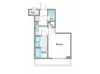 アイルイムーブル百合ヶ丘(1K/2階)の間取り写真