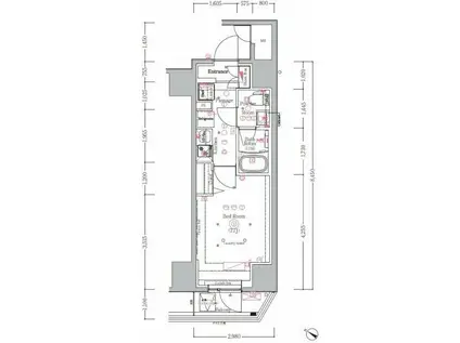 GENOVIA川崎III(1K/8階)の間取り写真