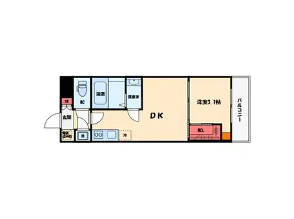 SERENITE-04(1DK/12階)の間取り写真