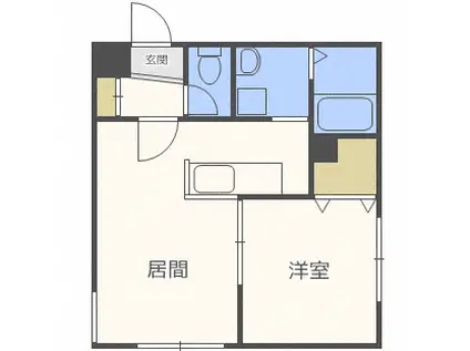 N-MODE・N25(1LDK/2階)の間取り写真