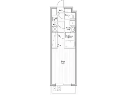 豊島千早レジデンス(1K/2階)の間取り写真