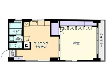 かつよしビル(1LDK/4階)の間取り写真