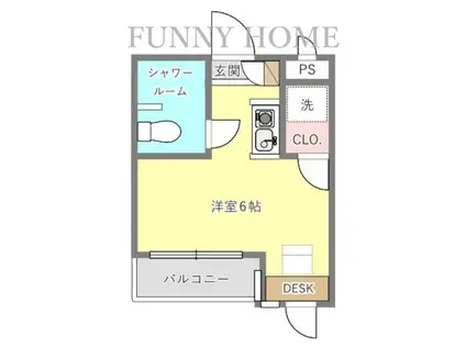 ドルチェ八幡山(ワンルーム/2階)の間取り写真