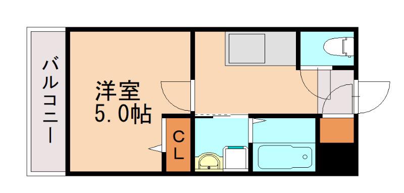 SUNMARK平尾駅前(1K/4階)の間取り写真