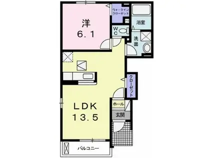 VIGOR12 II(1LDK/1階)の間取り写真