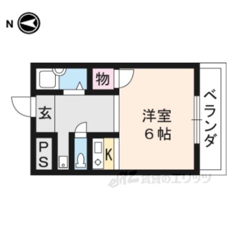 藤田マンション(1K/3階)の間取り写真