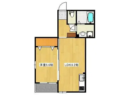 アヴェニール錦ヶ丘(1LDK/3階)の間取り写真