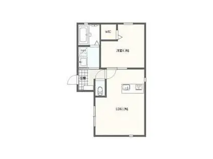 SUNSHINE小松(1LDK/1階)の間取り写真