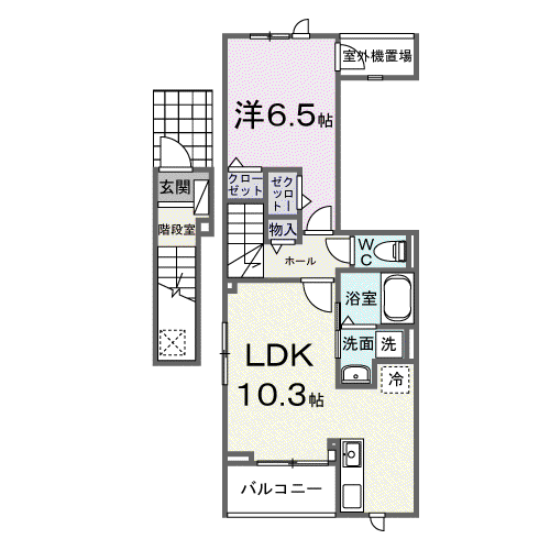 ＪＲ東海道本線 焼津駅 徒歩21分 3階建 築1年(1LDK/2階)の間取り写真