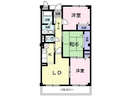 ラフォーレ春日(3LDK/1階)の間取り写真