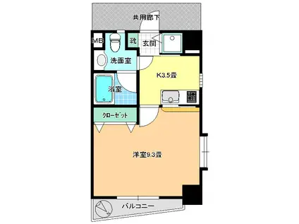 溝田ビルII(2DK/2階)の間取り写真