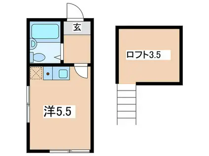 ヴィレ南阿佐ヶ谷(ワンルーム/2階)の間取り写真