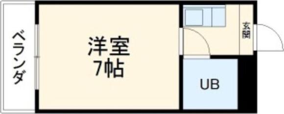 コーポIMAEDA(ワンルーム/3階)の間取り写真