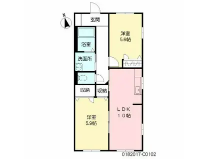 ペアーレ葛木  C棟(1LDK/1階)の間取り写真