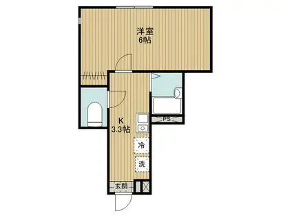 サンモール練馬(1K/1階)の間取り写真