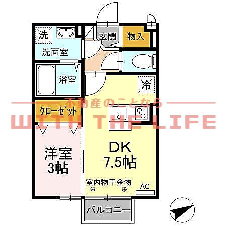 エトワール(1LDK/2階)の間取り写真