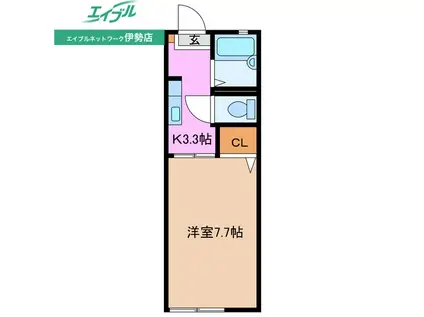 メゾンHIRO(1K/1階)の間取り写真