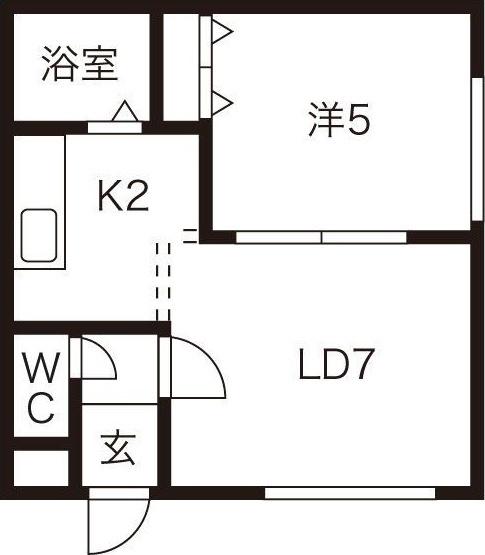 コンフォートライフ(1DK/3階)の間取り写真
