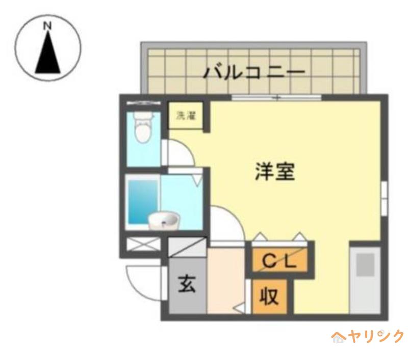 グランハート藤ヶ丘(ワンルーム/1階)の間取り写真