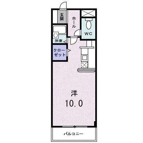 エトワールパレス(ワンルーム/1階)の間取り写真