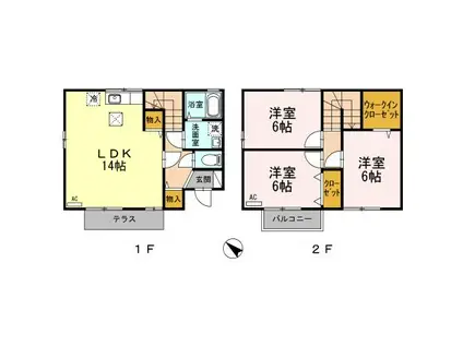 ソシアA(3LDK/1階)の間取り写真