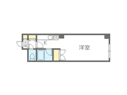 チャイルドパークII(1K/1階)の間取り写真