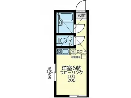 ユナイト上大岡マークエスター(ワンルーム/1階)の間取り写真