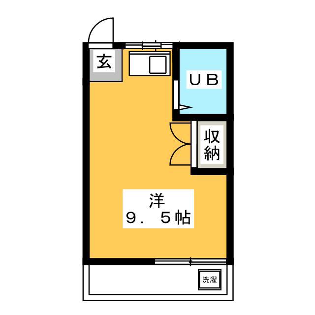コーポ長屋(1K/1階)の間取り写真