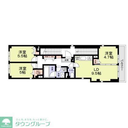 MONT NOIR大岡山(3LDK/2階)の間取り写真