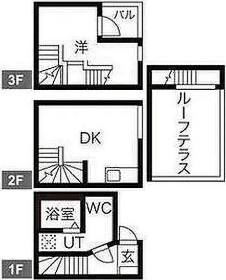 グリュック鳴海(1DK/1階)の間取り写真