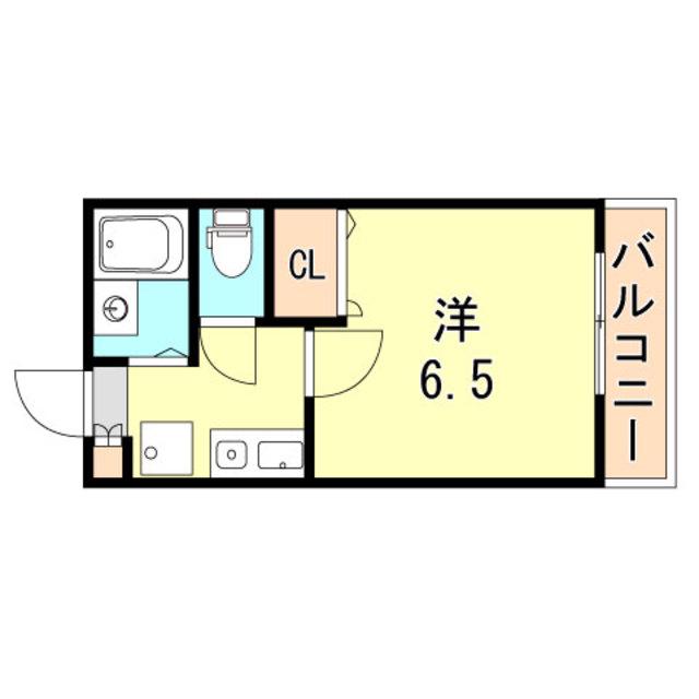 グラシア高丸(1K/2階)の間取り写真