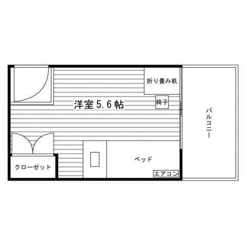 シェアリエットS東小金井(ワンルーム/2階)の間取り写真