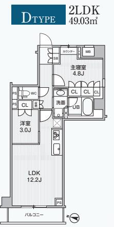 ALIVIS綾瀬(2LDK/3階)の間取り写真